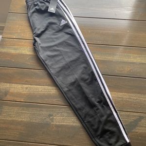 NWT Boys Adidas Black/White Track Joggers
